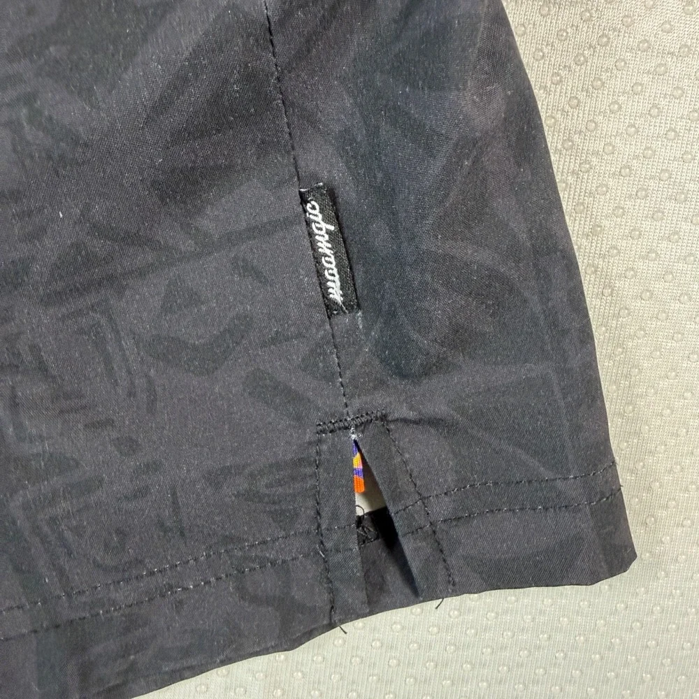 Maamgic Mens Swim Trunks 2 In 1 Shorts Small Black Tribal Geometric Compression